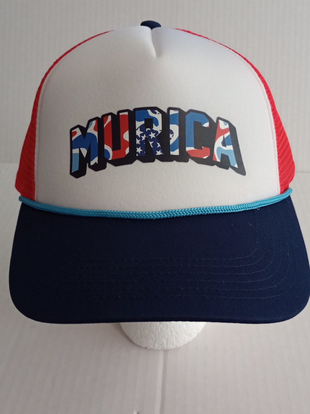 Way To Celebrate Murica Camo Patriotic Printed Trucker Hat Snapback One Size